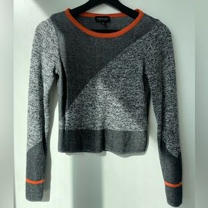 Topshop grey long sleeve top size 4